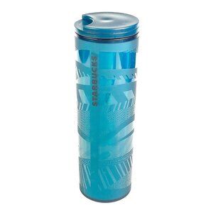Starbucks 2021 Christmas Holiday‎ Green Blue Tumbler Cold/Hot Cup 16oz Ribbon